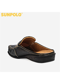Giày Sapo Nam Da Bò Bít Mũi Cao Cấp SUNPOLO SPO002 (Đen)