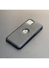 Ốp lưng da cao cấp dành cho iPhone 11 Pro Max - Màu đen