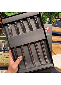 Đũa Đũa Inox 304 Zwilling lõi Đặc Chống Trơn Trượt Thương Hiệu Đức Hàng Cao Cấp Bền Bỉ Chất Lượng ( BỘ 5 ĐÔI) - Hàng Chính Hãng MINIIN