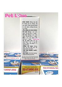 1 chai Bio Vitamino tăng sức đề kháng, mau hồi phục cho thú cưng (10ml)
