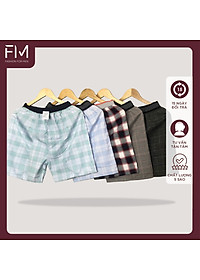 Nơi bán Bộ 4 quần đùi nam, quần short mặc nhà kate caro nhiều màu , mềm mịn - FORMEN SHOP- FMTT002