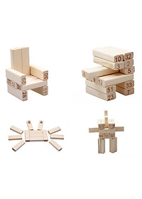 Bộ Rút Gỗ 51 Thanh Siêu Lớn T10 (Cao 28.5cm - 1 Thanh Dài 7.5cm)