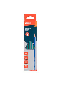 Bút 2B kèm tẩy Deli - sọc neon nhiều màu - 12 cây/hộp - E37013 / E37014 / E37015 / E37016/ E37000/ E58103/ E10902