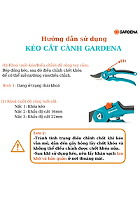 Kéo tỉa cành mũi hếch Gardena 08857-20