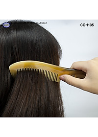 Lược sừng xuất Nhật VIP (Size:XL- 20cm) COH135 - Mẫu lược chuôi trơn cao cấp, Lược dày đẹp - Chăm sóc tóc