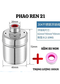 Van Phao Cơ Inox Thông Minh Thế Hệ Mới Tự Động Ngắt Khi Nước Đầy-Kèm Cuộn Su Non