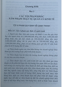 Bình luận Bộ luật Hình sự năm 2015 (Phần hai-Các tội phạm), Chương XVIII, Mục 3: xâm pham trật tự quản lý kinh tế