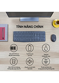 Bộ Bàn Phím Và Chuột Không Dây Logitech MK235 - Hàng chính hãng