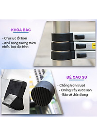 Thang nhôm rút chữ A, Hàng chính hãng NIKITA - An toàn, tiện dụng, đa năng