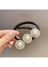 Kẹp búi tóc, kẹp quấn tóc dẻo củ tỏi đa năng, kẹp tóc đính hoa - ngọc hot trend style Hàn Quốc cho nữ - Culi.accessories