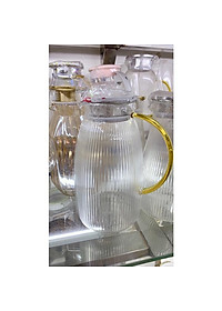 Bình đựng nước uống thủy tinh chịu nhiệt lên tới 400 độ c vân tăm cao cấp 1800ml