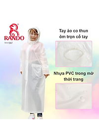 Áo Mưa Rando Trong Suốt 1 Đầu Có Kính Khẩu Trang 