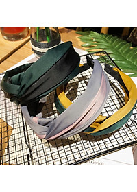 Bờm tóc nữ bản to mẫu mới bản đẹp phối 2 mầu vải lụa cao cấp