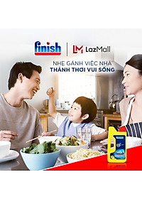 Bột Rửa Chén Bát Hương Chanh Finish Classic Power Powder Lemon Sparkle chai 1 kg