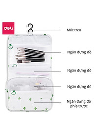 Túi Đựng Mỹ Phẩm Du Lịch Có Móc Treo Nhiều Ngăn Tiện Lợi Deli - Túi Đựng Đồ Cá Nhân Đồ Trang Điểm Đa Năng Chống Thấm Nước - VS640