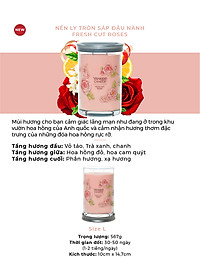 Nến ly tròn sáp đậu nành Yankee Candle size L (567g) - Fresh Cut Roses