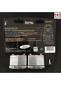 Bộ 2 ổ khóa Master Lock M15 XTLF thân thép lá rộng 64mm dùng chung 2 chìa