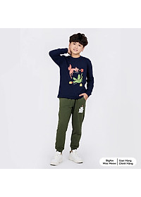 Bộ bé trai thu đông BIGFOX - MISS MEOW size đại, bộ dài tay cho bé hình in khủng long cỡ trẻ em 3-11 tuổi 11 - 37 kg