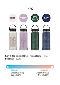 Bình giữ nhiệt Lock&Lock x Việt Nam phiên bản đặc biệt 897ml LHC4160 kèm cọ rửa và ống hút đầu Silicone - JoyMall