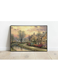 Tranh canvas trang trí tường phong cảnh Châu Âu cổ điển phong cách sơn dầu - PC002