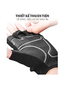 Găng Tay Bao Tay Xe Đạp Nửa Ngón Hở Chống Trơn Trượt Với Thiết Kế Thoáng Khí, Hút Mồ Hôi, Đàn Hồi Chống Sốc Cho Xe Đạp Thể Thao MTB, Địa Hình