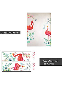 Decal dán tường đôi hồng hạc XH9310