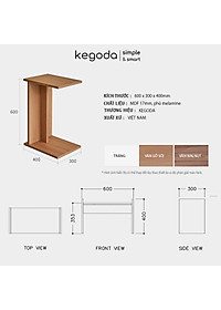 Bàn Gỗ Trang Trí Hình Chữ C Đơn Giản, Đa Năng Thương Hiệu KEGODA KGD20