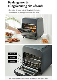 Lò nướng chân không kết hợp chức năng hấp Lock&Lock EJF693GRY Steam Air Fryer Oven (12.5 Lít) - Hàng chính hãng