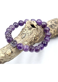 Vòng Tay Đá Thạch Anh Tím Tự Nhiên 10mm