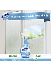 Combo 2 Nước Lau Kính Sunlight Siêu Nhanh Phiên bản nâng cấp từ Cif Sạch Không Tỳ Vết Chai 520ml