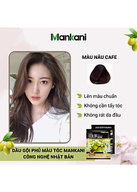 Hộp Dầu Gội Nhuộm Tóc, Thảo Dược Màu Nâu Cà Phê, Mankani [250ml - Chính Hãng]