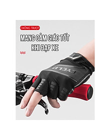 Găng Tay Bao Tay Xe Đạp Nửa Ngón Hở Chống Trơn Trượt Với Thiết Kế Thoáng Khí, Hút Mồ Hôi, Đàn Hồi Chống Sốc Cho Xe Đạp Thể Thao MTB, Địa Hình