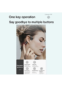 Tai Nghe Lenovo X4 Kiểu Dáng Máng Tai TWS Không Dây BT5.0 IP56 Chống Nước Chống Ồn Uốn Cong 360 °