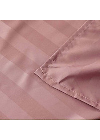 Bộ Ga Gối Cotton Kẻ 3F Lidaco Chuyên Dụng Cho Homestay, Khách Sạn - Hồng Phấn