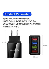 Củ Sạc nhanh 5.1A với 4 trong 1 Cổng Usb Cho Điện Thoại IPAD TABLET - miếng lót chuột