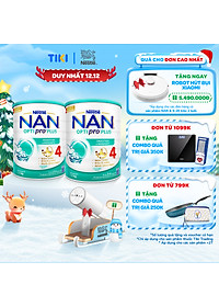 Nơi bán [Tặng Bàn ủi hơi nước cầm tay] Bộ 2 lon Sữa bột NAN OPTIPRO PLUS 4 Nestle Bé 2-6 tuổi 1500g/lon Giúp tiêu hóa tốt