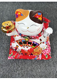 Mèo Thần Tài Phú Quý - Gốm sứ Nhật cao cấp - 22cm - HCM