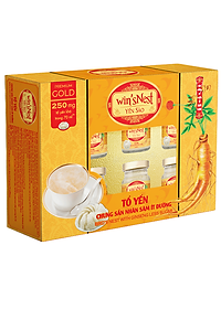 Yến Sào wins'Nest 250mg tổ yến chưng sẵn nhân sâm ít đường (6 Lọ x 70 ml / Hộp)