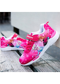 Giày Thể Thao Bé Gái Hình Elsa And Anna T15 - Hồng (3 - 7 Tuổi)