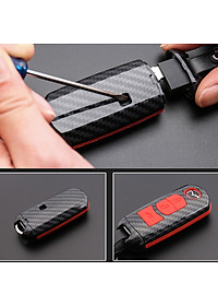 Bao da cacbon cao cấp bọc chìa khóa hãng xe  Mazda