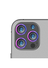 Kính Cường Lực cho Camera Lens MIPOW KINGBULL ALUMIUM Trong Suốt Viền Màu Dành Cho iPhone 13 Pro Max / 13 Pro_ Hàng Chính Hãng