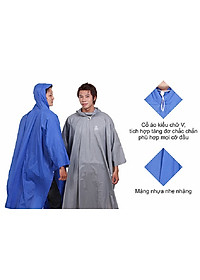 Áo mưa Poncho cổ rùa trơn Rando cao cấp (giao màu ngẫu nhiên)