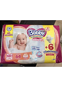 MIẾNG LÓT SƠ SINH BOBBY NB1 64 MIẾNG