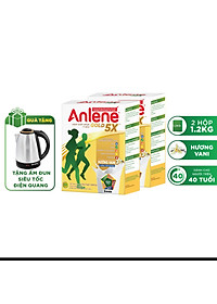 Combo 2 Sữa Bột Anlene Gold Hương Vanilla (Hộp giấy 1200g) - Tặng ấm đun Điện Quang hoặc Bình Nước
