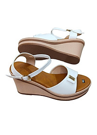 Giày Sandal Nữ Đế Xuồng HÀ NAM Da Bò Thật Thời Trang Cao Cấp 9cm DNU2144