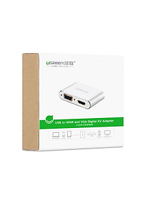 Bộ chuyển đổi cổng Lightning to HDMI + VGA cho iPhone, iPad Ugreen UG-30522 - Hàng chính hãng