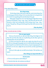 Đề Kiểm Tra Tiếng Việt Lớp 1 - Kết Nối Tri Thức (Tự Chọn Sách)