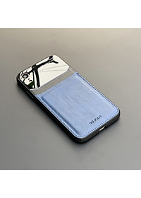 Ốp lưng da kính cao cấp dành cho iPhone XR - Màu xanh - Hàng nhập khẩu - DELICATE