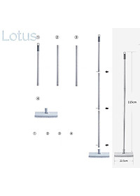 Chổi cọ sàn nhà tắm 2 mặt chà và đẩy nước, Chổi lau mặt kính thông minh - Chính hãng MINIIN 