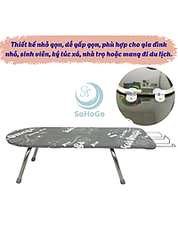 Bàn Ủi Mini– Kích Thước 30x80cm, Gấp Gọn, Chân Inox Bền Bỉ -Bàn Kê Ủi Quần Áo Mini – Gấp Gọn Tiện Lợi, Dùng Cho Gia Đình & Nhà Trọ -Bàn Ủi Mini Gấp Gọn – Nhỏ Gọn, Tiện Mang Đi Du Lịch, Dễ Bảo Quản